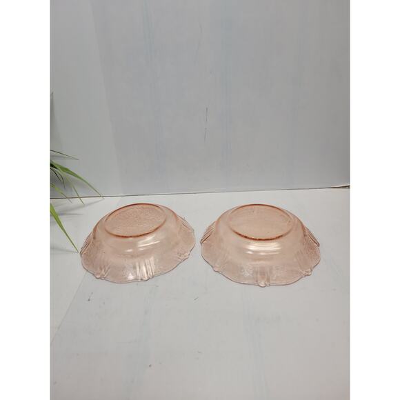 2 Vintage American Sweetheart Pink Cereal Bowls Depression Glass, MacBeth-Evans - Picture 3 of 3